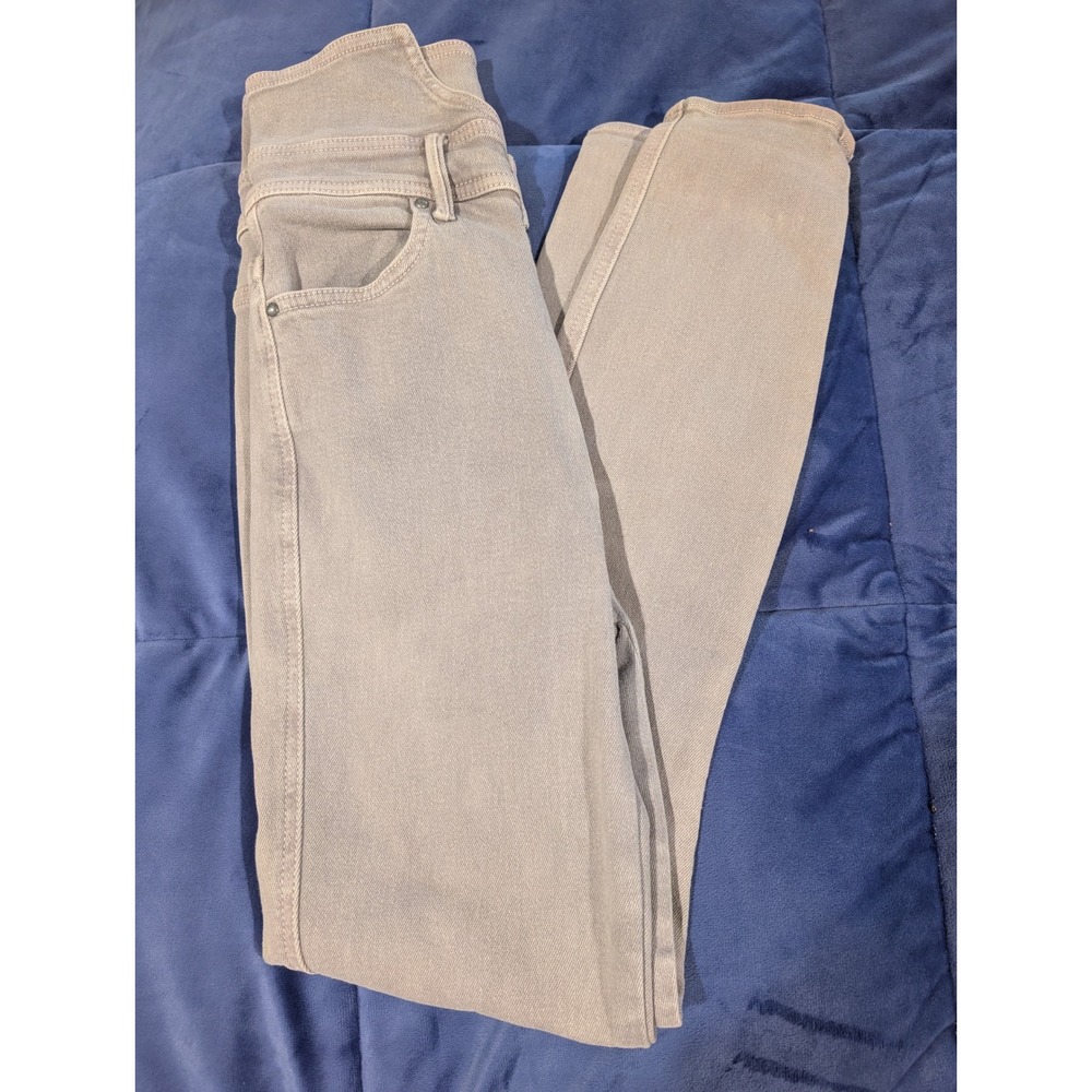 Mother The Swooner Exposed Snap Ankle Jeans Womens Grey - Size 25